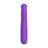 Фиолетовый вибратор-ротатор со стимулятором клитора и возвратно-поступательными движениями - 22,4 см.